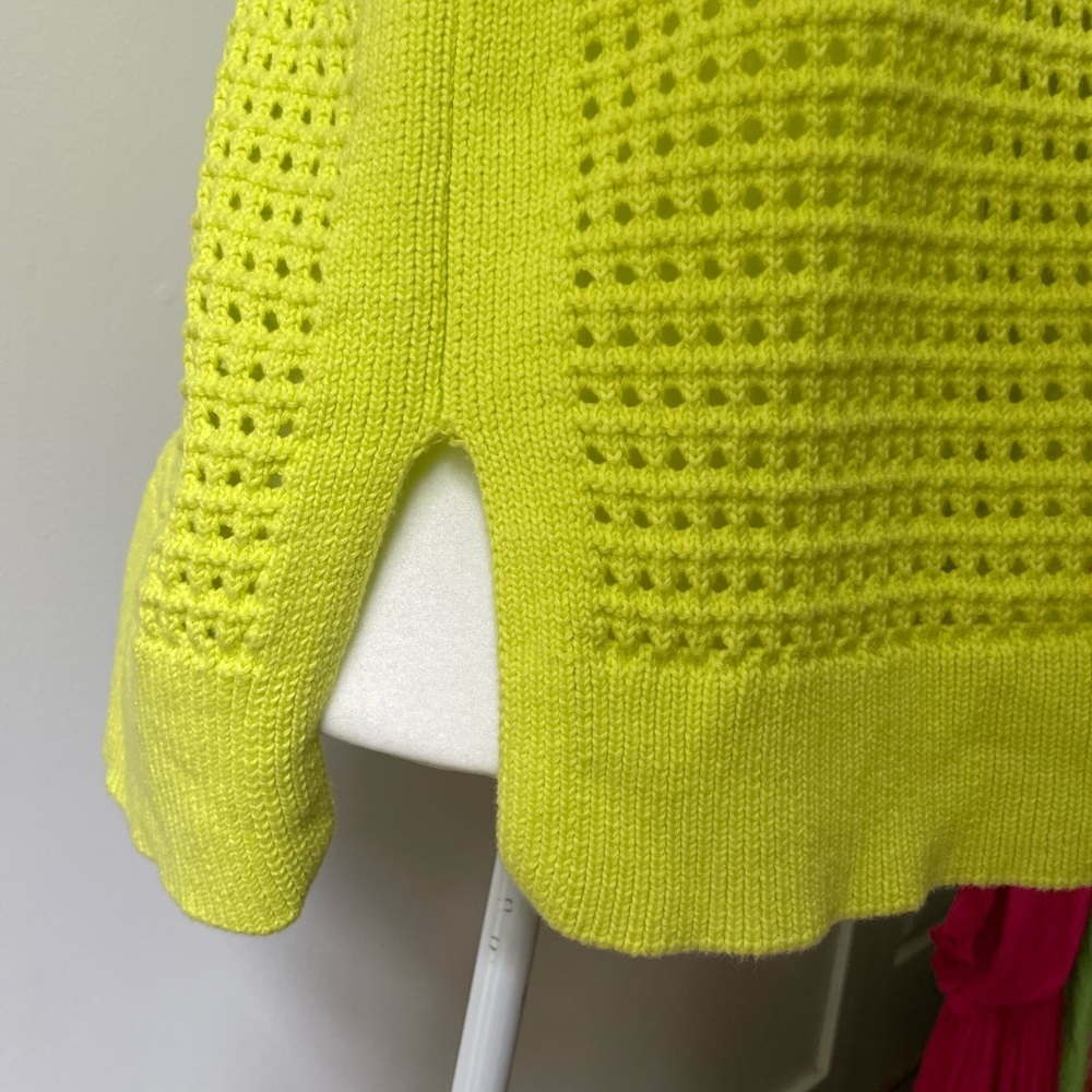 VARLEY Darin Longline Knit Tank Neon Green Yellow Size XL Cotton Summer - Picture 3 of 10